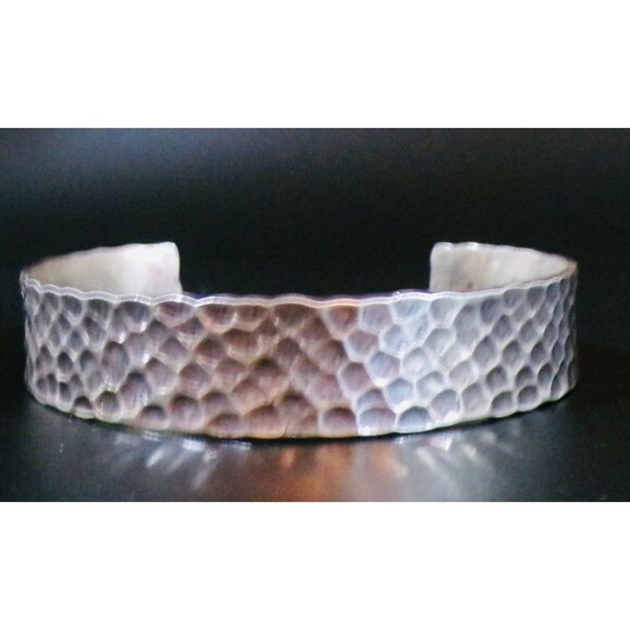 Retired Silpada Silver 925 chunky Hammered Cuff B0851 Artisan unisex signed - Picture 1 of 5